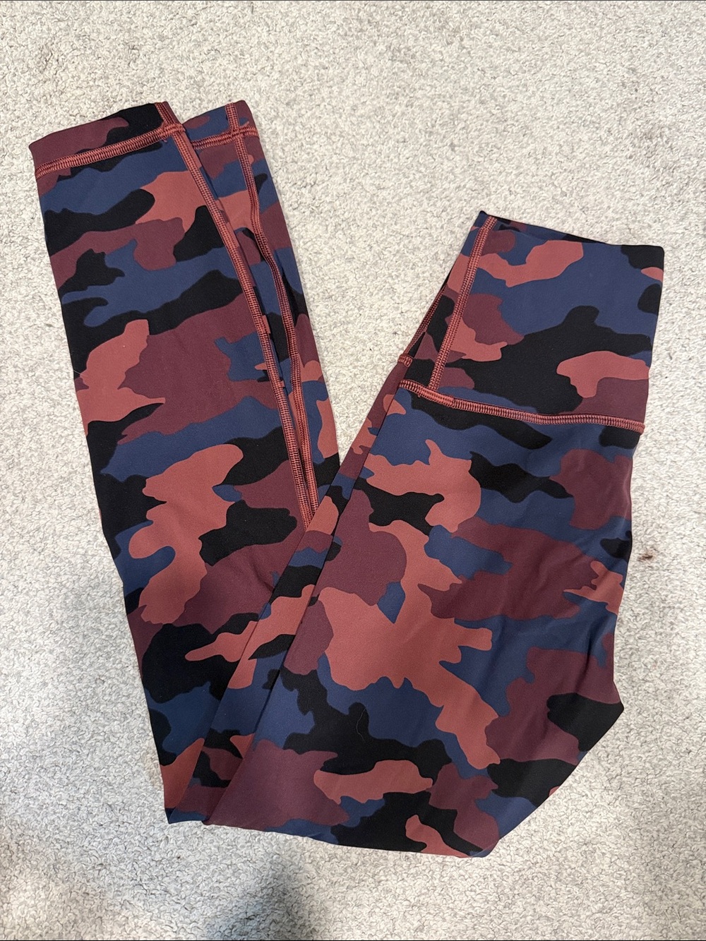 lululemon athletica Kids Camo Leggings - Rust, Navy & Black
